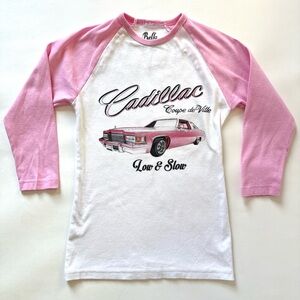 Bella Doña Pink Cadillac Baseball Tee
